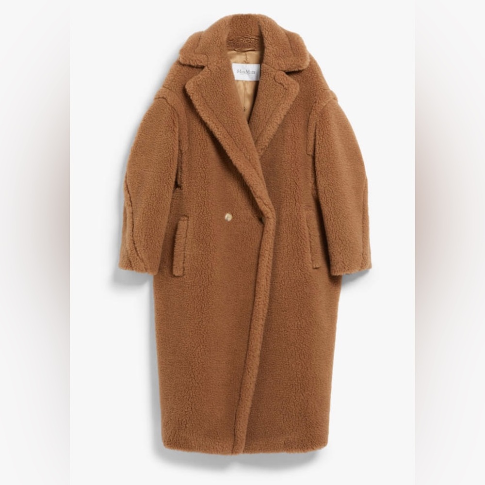 Max Mara Teddy Bear Icon camel hair and silk-blend coat